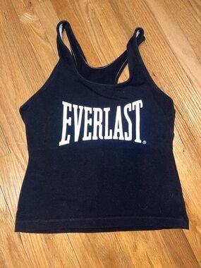 Everlast Black Tank Top with White Logo